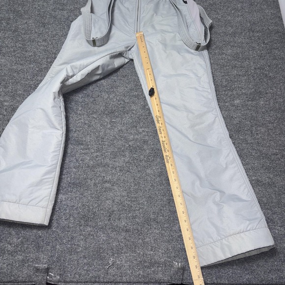 Vintage Roffe Snow Pants Womens Large Gray Bib Suspender Ski Insulated USA 80s - Picture 12 of 16